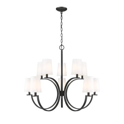 Cordelia 10 Light Matte Black Chandelier