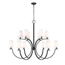 Cordelia 12 Light Matte Black Chandelier