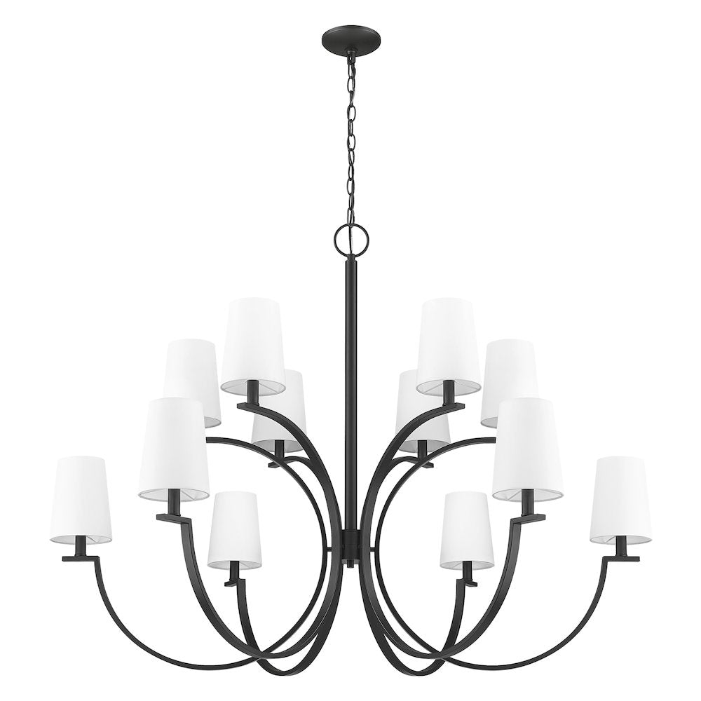 Cordelia 12 Light Matte Black Chandelier