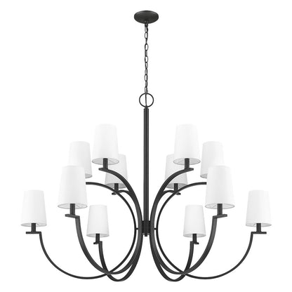 Cordelia 12 Light Matte Black Chandelier