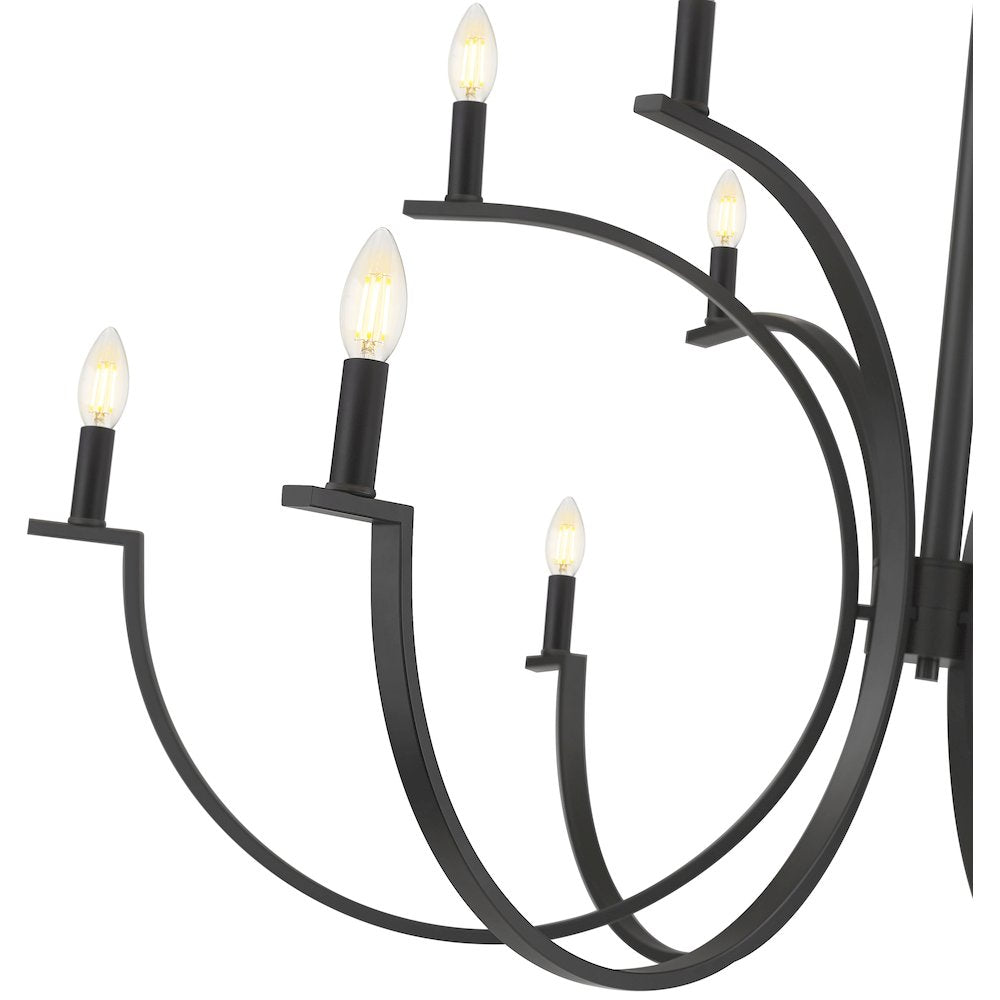 Cordelia 12 Light Matte Black Chandelier