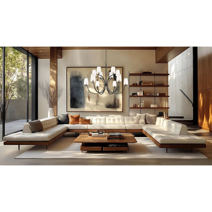Cordelia 12 Light Matte Black Chandelier