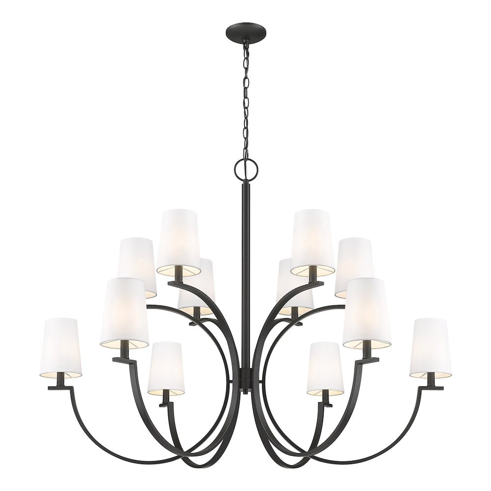 Cordelia 12 Light Matte Black Chandelier