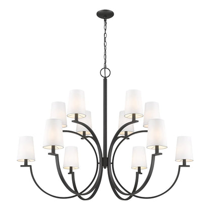 Cordelia 12 Light Matte Black Chandelier