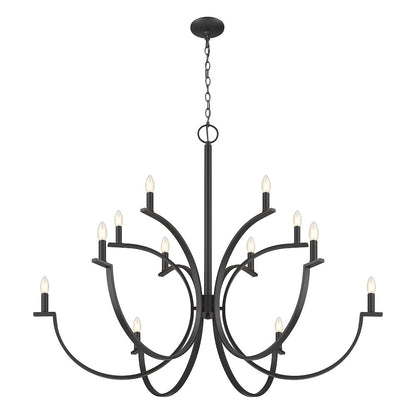 Cordelia 12 Light Matte Black Chandelier