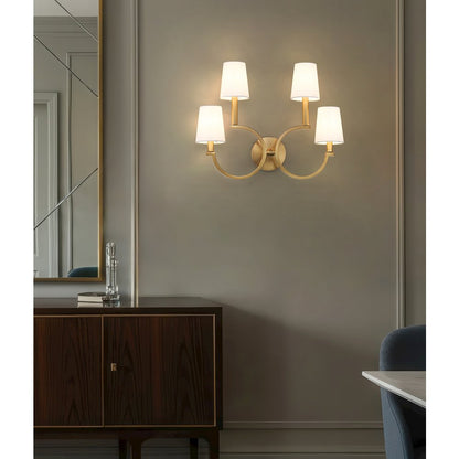 Cordelia 4 Light Modern Gold Wall Sconce