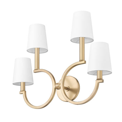 Cordelia 4 Light Modern Gold Wall Sconce
