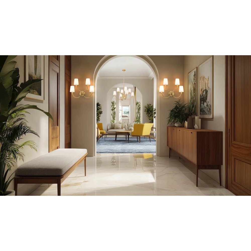 Cordelia 4 Light Modern Gold Wall Sconce