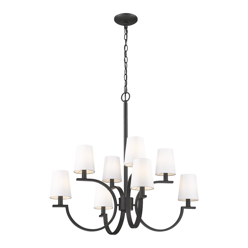 Cordelia 8 Light Matte Black Chandelier
