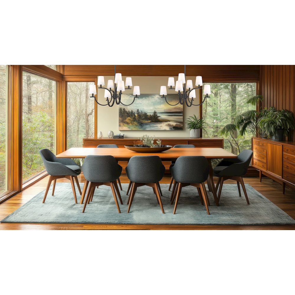 Cordelia 8 Light Matte Black Chandelier