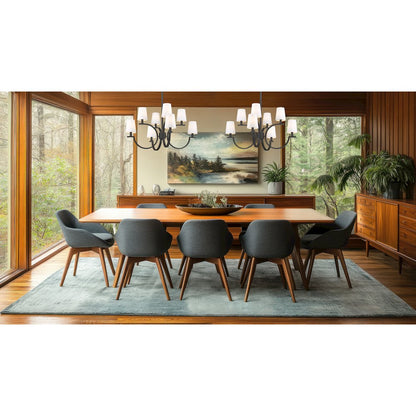 Cordelia 8 Light Matte Black Chandelier