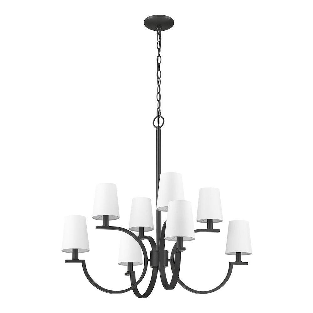 Cordelia 8 Light Matte Black Chandelier