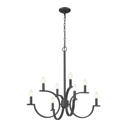 Cordelia 8 Light Matte Black Chandelier
