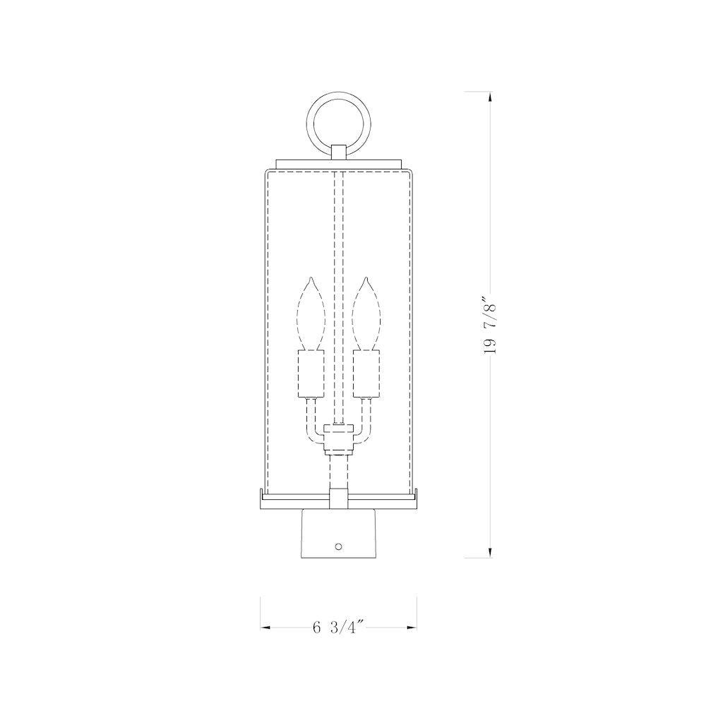 Z-Lite 2 Light Outdoor Post Mount Fixture