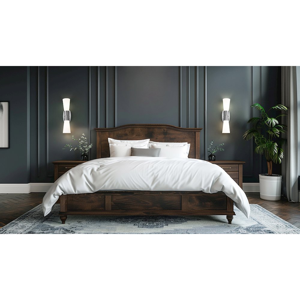 Z-Lite 2 Light Wall Sconce, Brushed Nickel