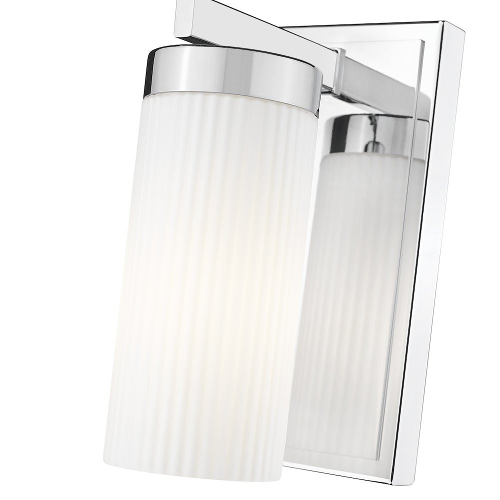 Z-Lite Danica 1 Light Wall Sconce in Chrome color, Steel frame