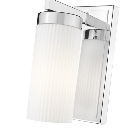 Z-Lite Danica 1 Light Wall Sconce in Chrome color, Steel frame