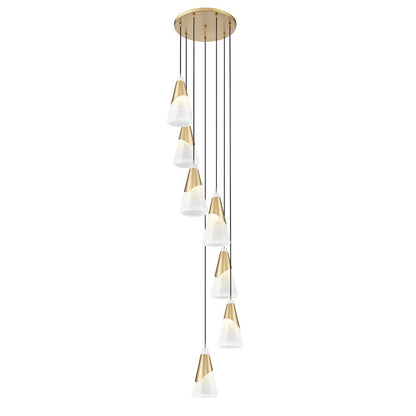 Z-Lite Aimie 7 Light Chandelier, Modern Gold