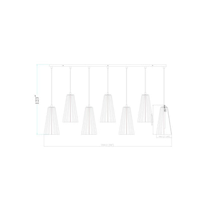 Z-Lite 7 Light Linear Chandelier