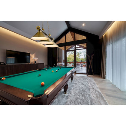 Z-Lite Cordon 3 Light Billiard, Steel Frame, Rubbed Brass Shade Color