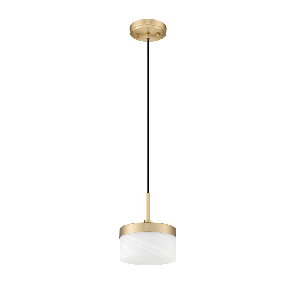Z-Lite 1 Light Pendant, Modern Gold