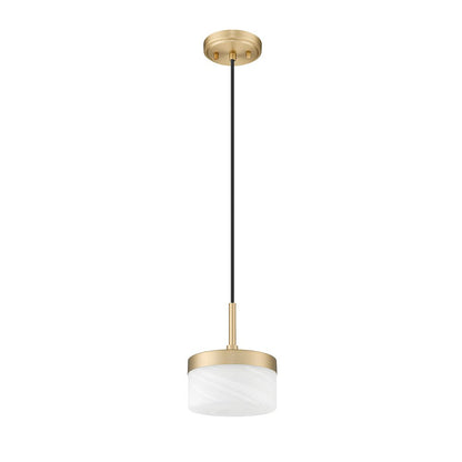Z-Lite 1 Light Pendant, Modern Gold