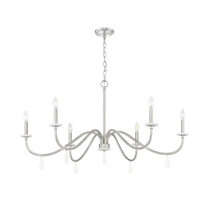 Z-Lite 6 Light Chandelier, Brushed Nickel