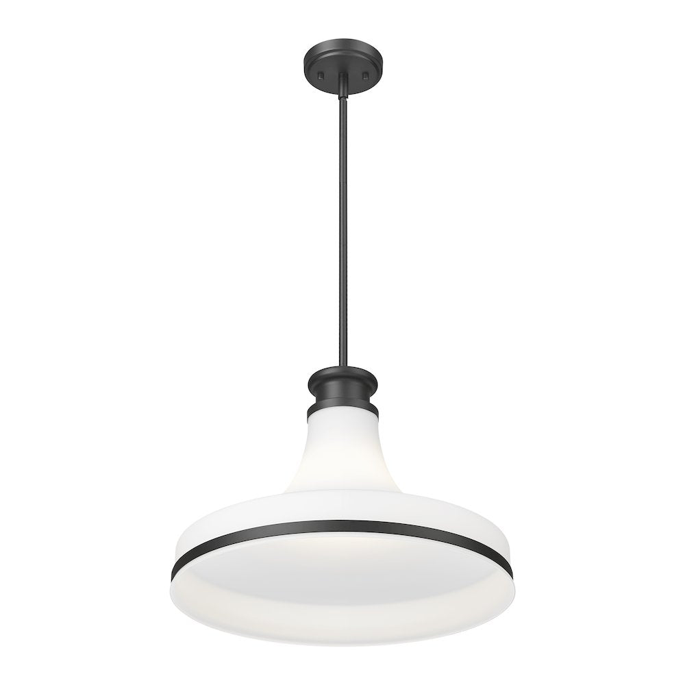 Z-Lite 1 Light Pendant, Matte Black