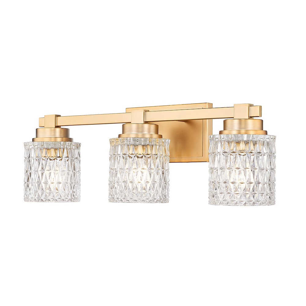 Z-Lite 3 Light Vanity, Modern Gold
