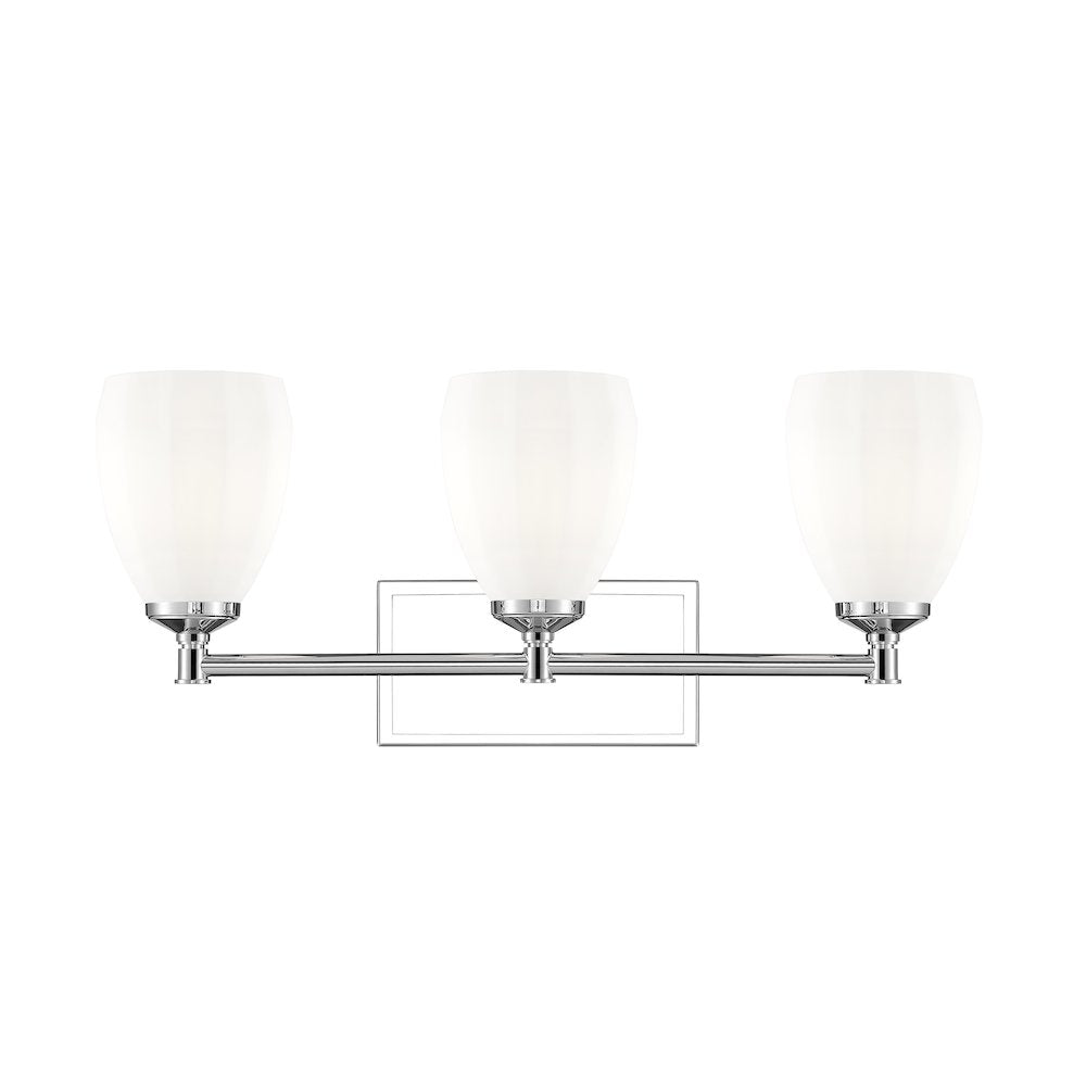 Z-Lite Oren 3 Light Vanity in Chrome  color, Steel frame