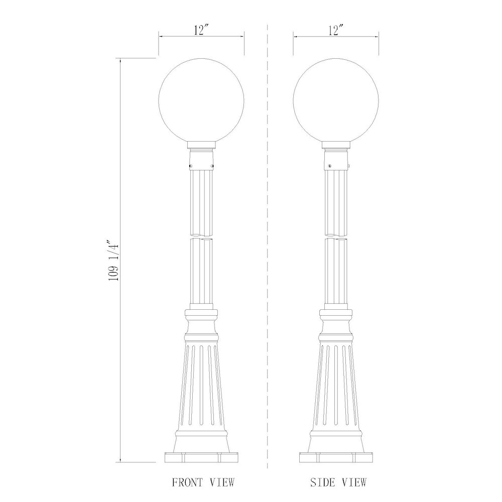 Z-Lite 1 Light Outdoor Post Mounted Fixture