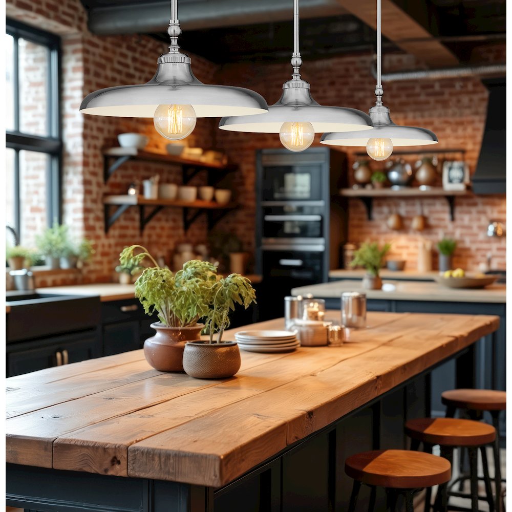Camden 1 Light Brushed Nickel Pendant
