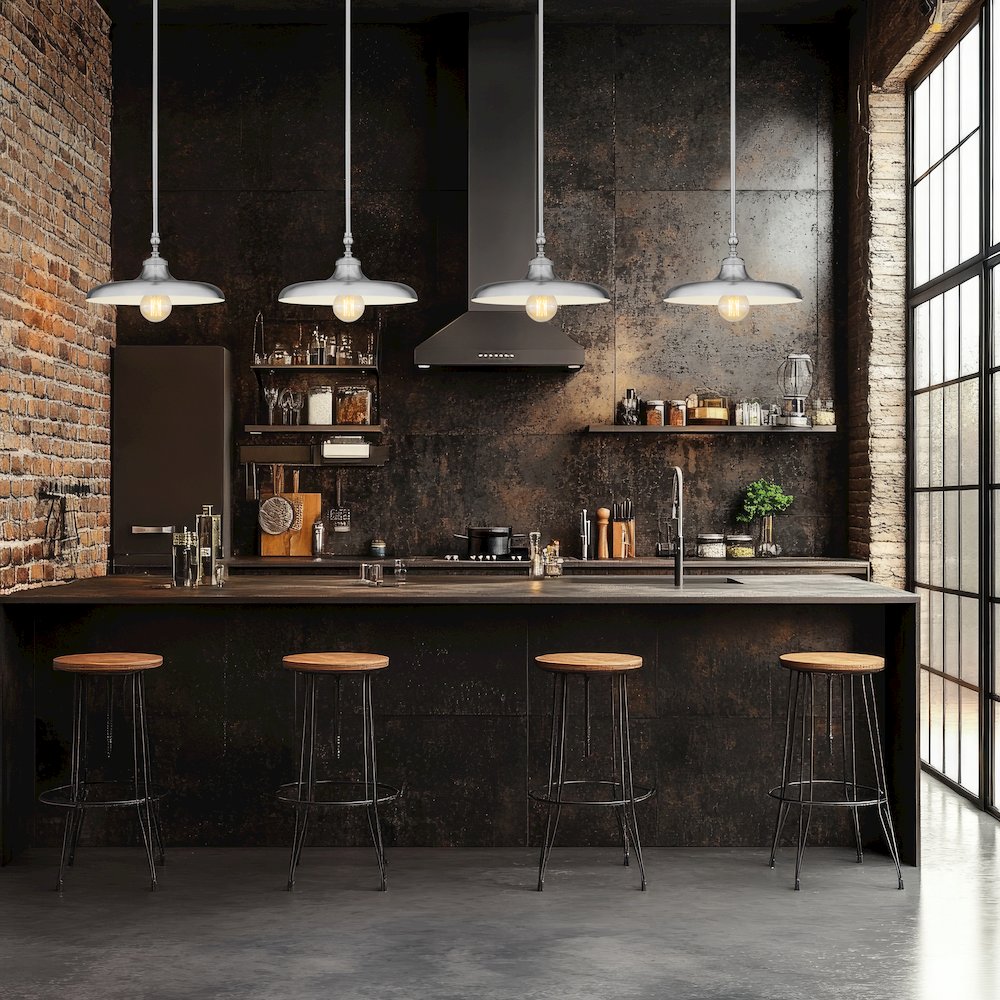 Camden 1 Light Brushed Nickel Pendant