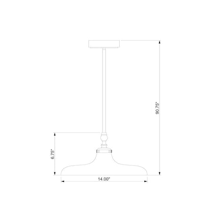 Camden 1 Light Modern Bronze Pendant