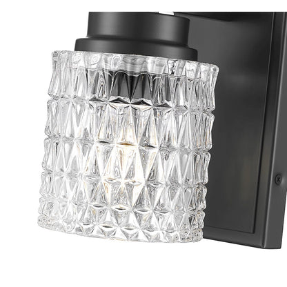 Z-Lite 1 Light Wall Sconce, Matte Black
