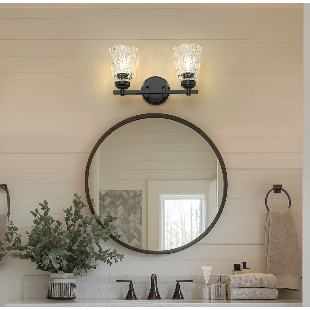 Z-Lite 2 Light Vanity, Matte Black