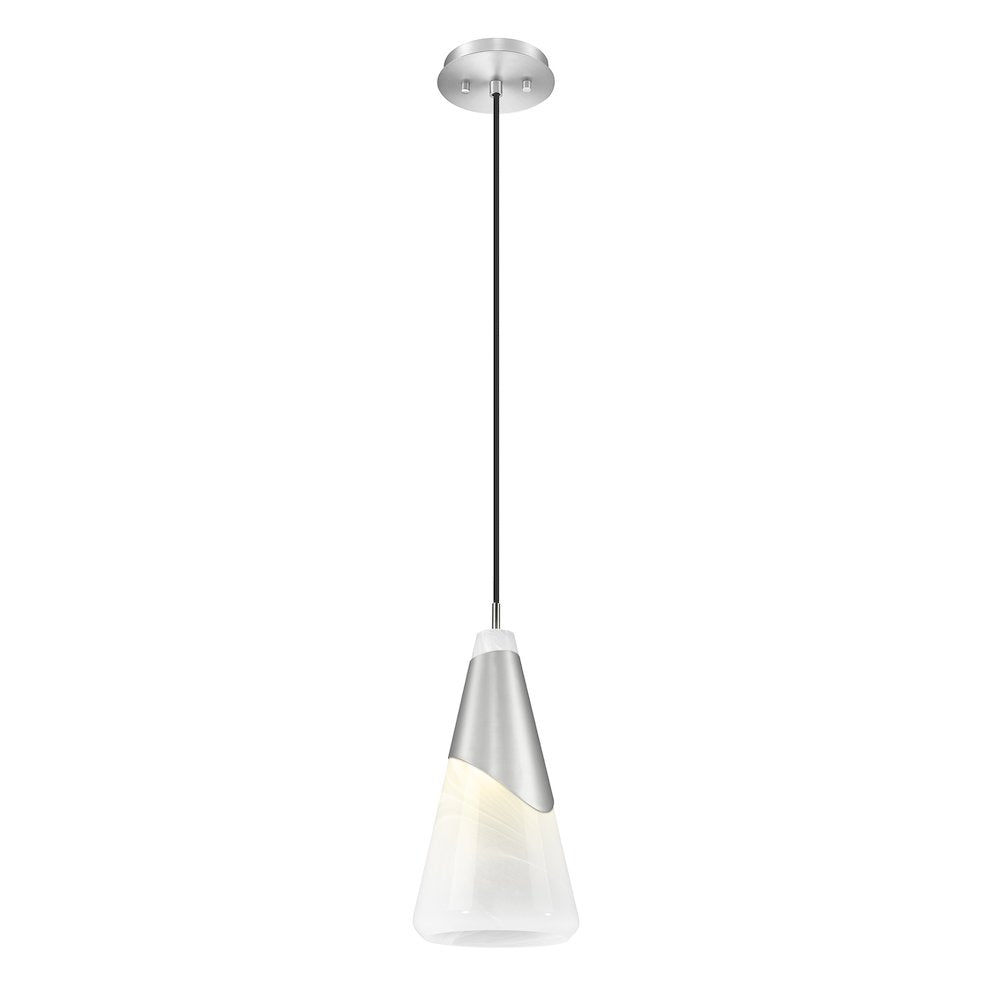 Z-Lite Aimie 1 Light Pendant, Brushed Nickel