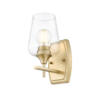 Z-Lite 1 Light Wall Sconce, Burnished Brass