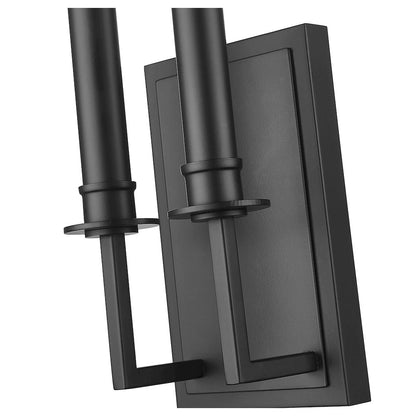 Z-Lite 1 Light Wall Sconce, Matte Black