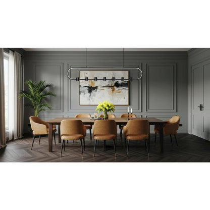 Z-Lite 7 Light Linear Chandelier, Matte Black