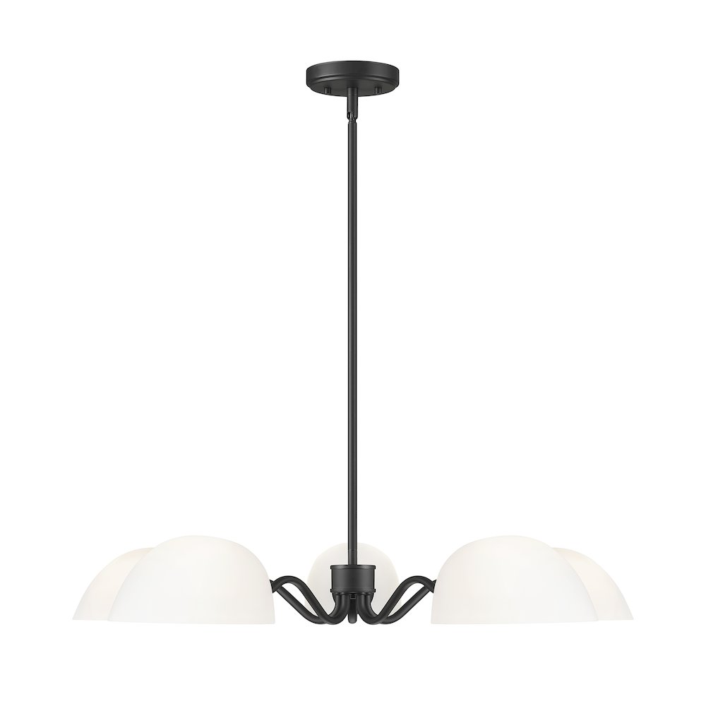 Z-Lite 5 Light Chandelier, Matte Black