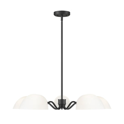 Z-Lite 5 Light Chandelier, Matte Black