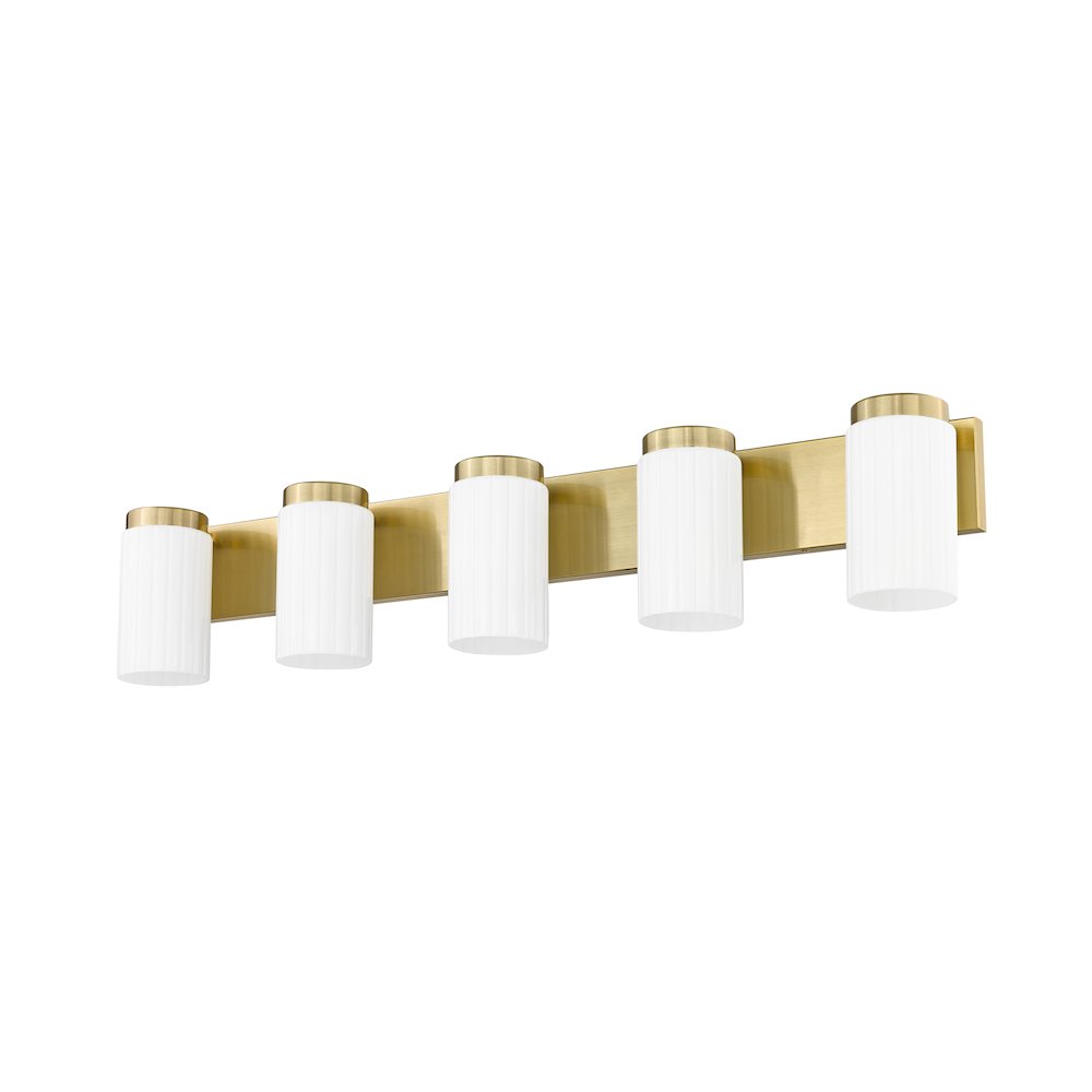 Z-Lite Burk 5 Light Vanity, Luxe Gold