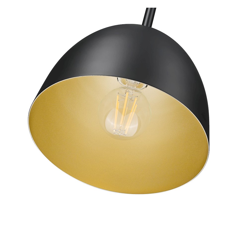 Z-Lite 1 Light Pendant, Matte Black