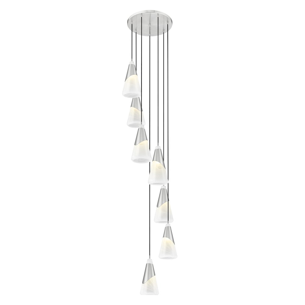 Z-Lite Aimie 7 Light Chandelier, Brushed Nickel