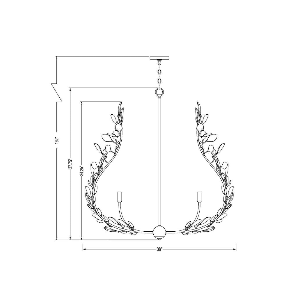 Z-Lite 8 Light Chandelier, Modern Gold
