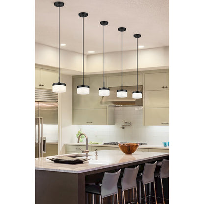 Z-Lite 1 Light Pendant, Matte Black