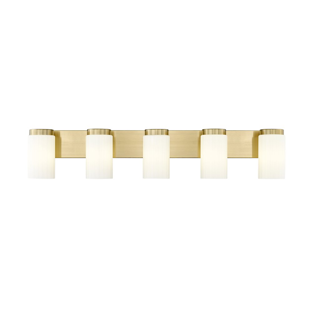 Z-Lite Burk 5 Light Vanity, Luxe Gold