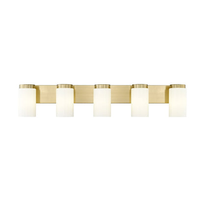 Z-Lite Burk 5 Light Vanity, Luxe Gold