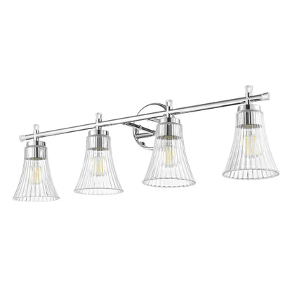 Z-Lite Belle 4 Light Vanity in Chrome color, Steel frame